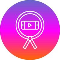 Phone Line Gradient Circle Icon vector