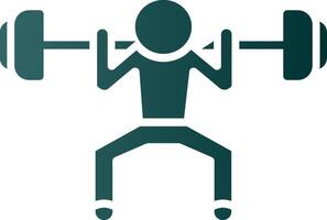 Weight Lifting Glyph Gradient Icon vector