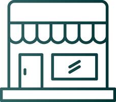 Shop Line Gradient Icon vector