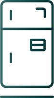 Fridge Line Gradient Icon vector