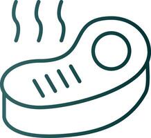 Steak Line Gradient Icon vector