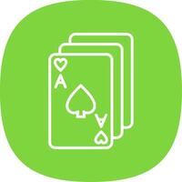 Card Game Line Curve Icon Design vector