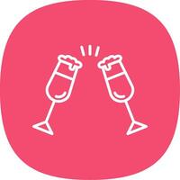 Cheers Line Curve Icon Design vector