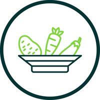 Vegetables Line Circle Icon Design vector