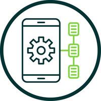 Task Line Circle Icon Design vector