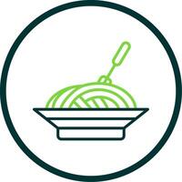 Spaghetti Line Circle Icon Design vector