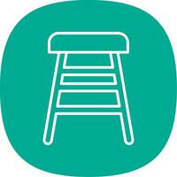 Bar Stool Line Curve Icon Design vector