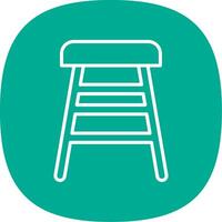 Bar Stool Line Curve Icon Design vector