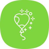 Balloon Line Curve Icon Design vector