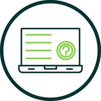Question Line Circle Icon Design vector