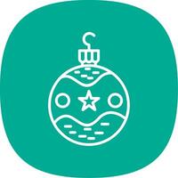 Bauble Line Curve Icon Design vector