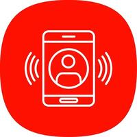 Call Line Curve Icon Design vector
