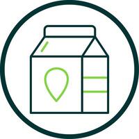 Leche línea circulo icono diseño vector