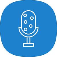 Microphone Line Curve Icon Design vector