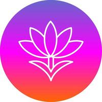 Saffron Line Gradient Circle Icon vector