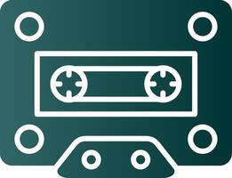 Cassette Glyph Gradient Icon vector