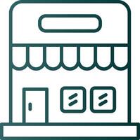 Supermarket Line Gradient Icon vector