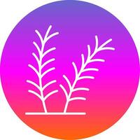 Rosemary Line Gradient Circle Icon vector