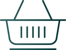 Shopping Basket Line Gradient Icon vector