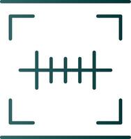 Barcode Scan Line Gradient Icon vector