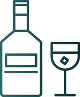 Whiskey Line Gradient Icon vector