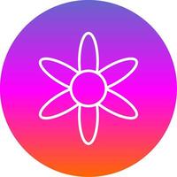 Amaryllis Line Gradient Circle Icon vector