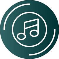 Music Glyph Gradient Icon vector