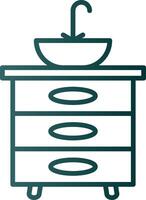 Sink Line Gradient Icon vector