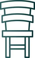 Dining Chair Line Gradient Icon vector