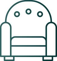 Armchair Line Gradient Icon vector