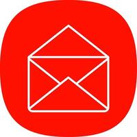 Mail Line Curve Icon Design vector