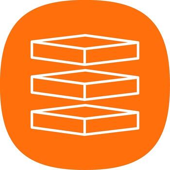 capas línea curva icono diseño vector