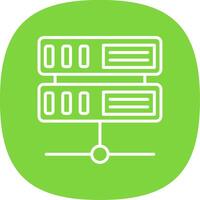 Server Line Curve Icon Design vector