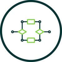Algorithm Line Circle Icon Design vector