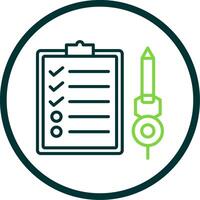 Check List Line Circle Icon Design vector