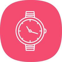 Watch Line Curve Icon Design vector