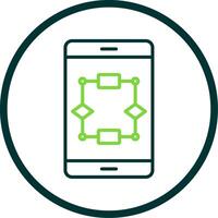 Algorithm Line Circle Icon Design vector
