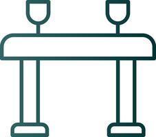 Table Line Gradient Icon vector
