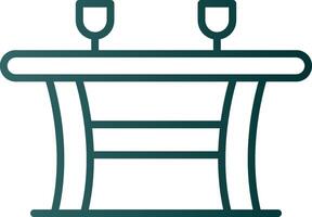 Table Line Gradient Icon vector