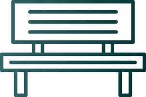 Bench Line Gradient Icon vector