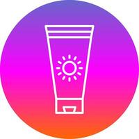 Sunblock Cream Line Gradient Circle Icon vector
