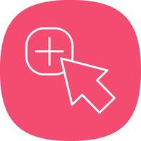 Mouse Cursor Line Curve Icon Design vector