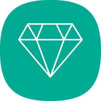 Diamond Line Curve Icon Design vector