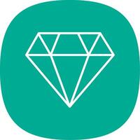 diamante línea curva icono diseño vector