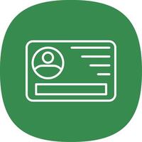 Id Card Line Curve Icon Design vector