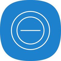Minus Line Curve Icon Design vector