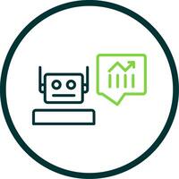 Prediction Line Circle Icon Design vector
