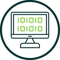 Algorithm Line Circle Icon Design vector