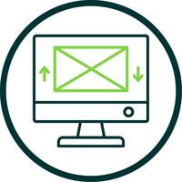 Email Line Circle Icon Design vector