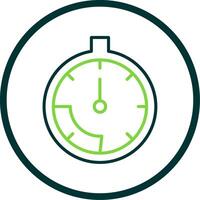 Stopwatch Line Circle Icon Design vector